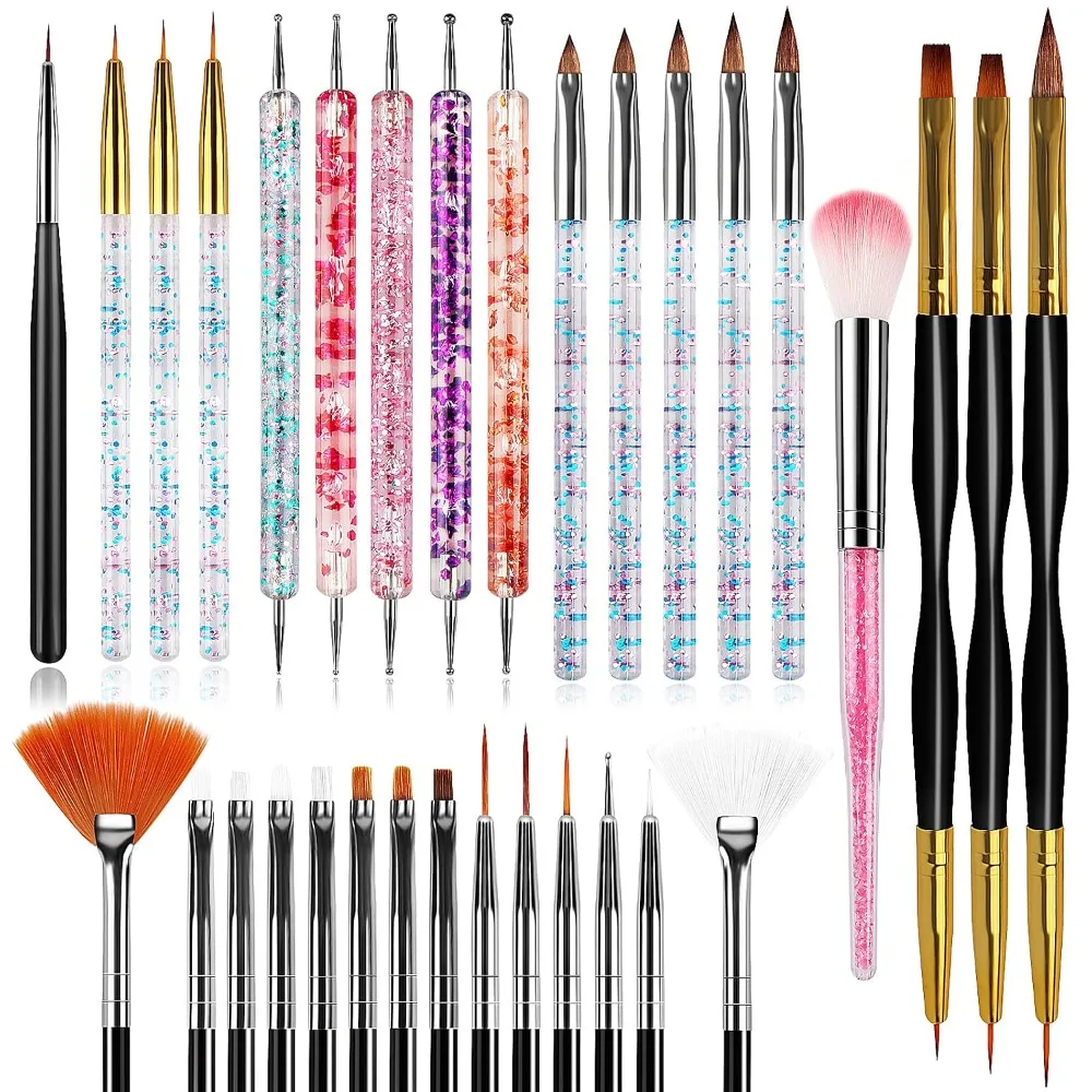 Detailing Brush Set - 32 adet Tırnak Sanatı Fırçası, Akrilik