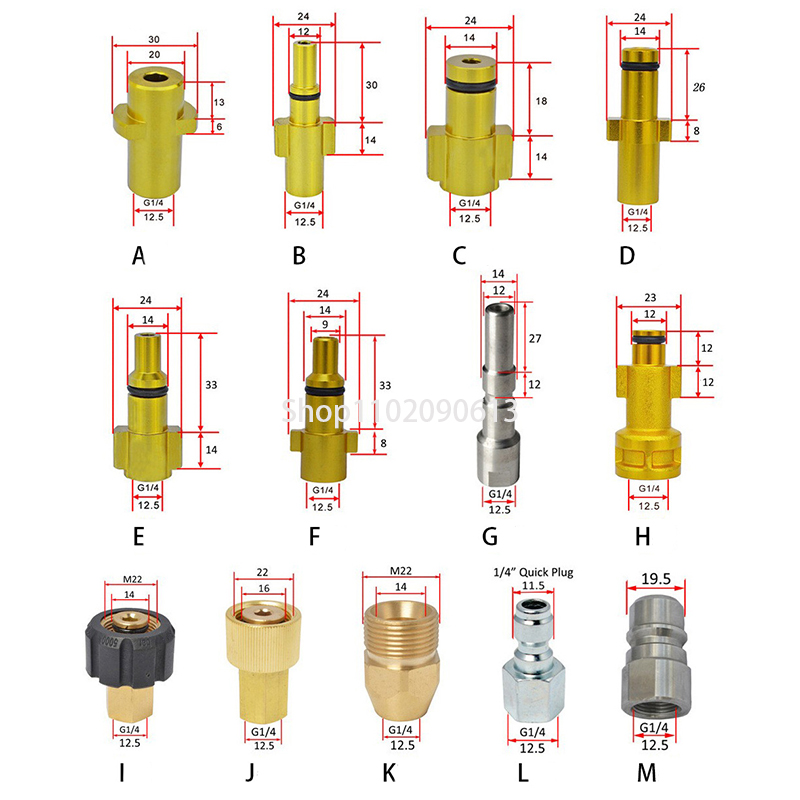 Pressure Washer Foam Gun - 1 adet Metal adaptörü köpük aparatı