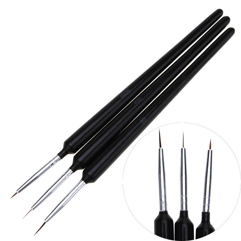 Detailing Brush Set - 3 adet Ultra ince Nail Art